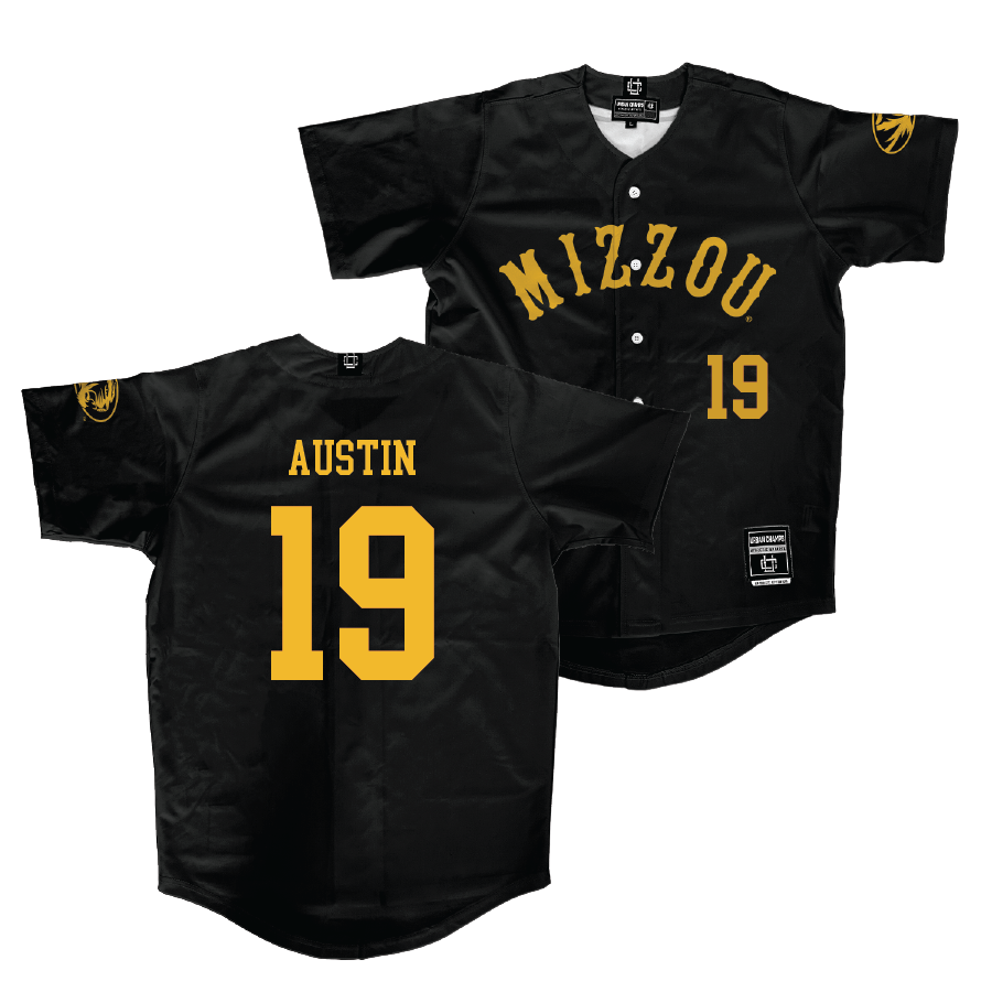 Mizzou Baseball Black Jersey - Trevor Austin | #19