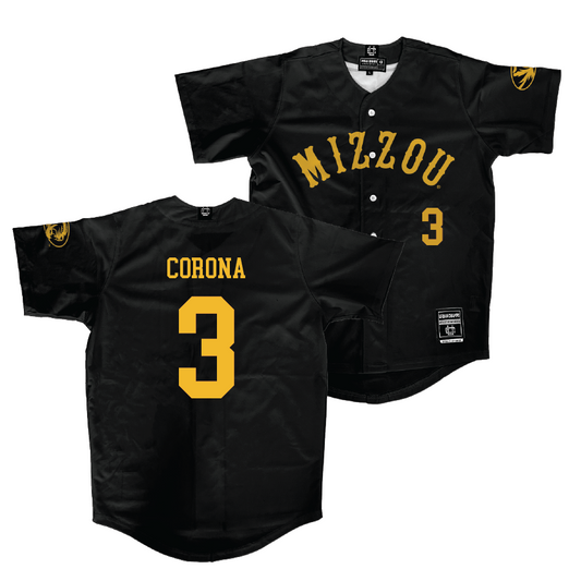 Mizzou Baseball Black Jersey - Danny Corona | #3