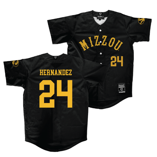 Mizzou Baseball Black Jersey - Jedier Hernandez | #24