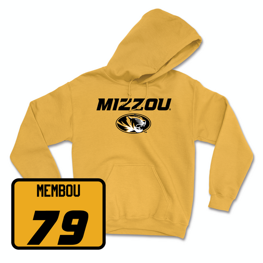 Gold Football Mizzou Hoodie Youth Small / Armand Membou | #79