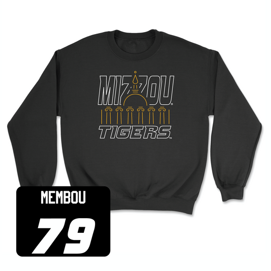 Black Football Columns Crew Youth Small / Armand Membou | #79