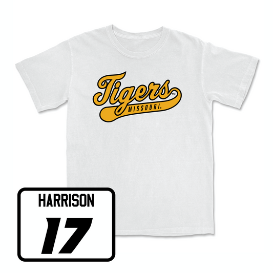 White Softball Script Comfort Colors Tee Youth Small / Cierra Harrison | #17