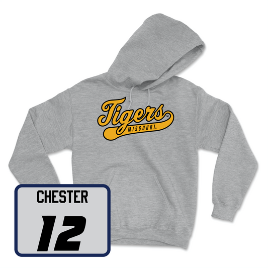 Sport Grey Softball Script Hoodie Youth Small / Katie Chester | #12