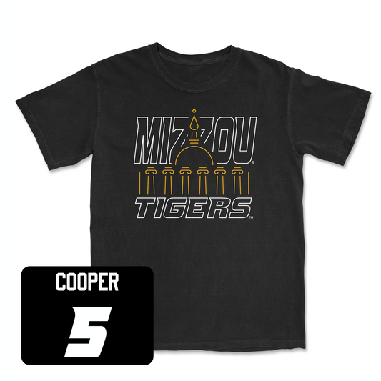 Black Football Columns Tee 3 Youth Small / Mookie Cooper | #5
