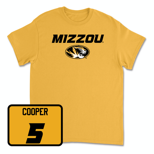 Gold Football Mizzou Tee 3 Youth Small / Mookie Cooper | #5