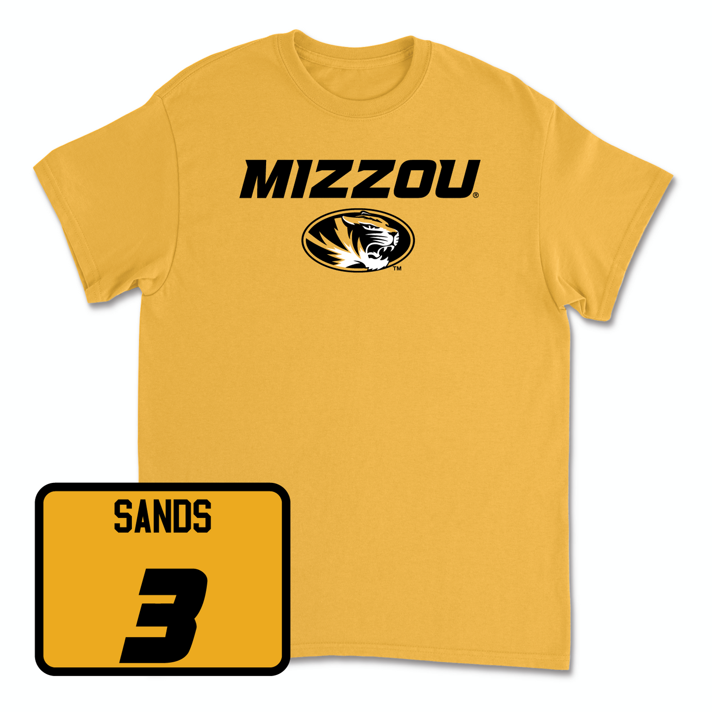 Gold Women's Volleyball Mizzou Tee Youth Small / Maya Sands | #3
