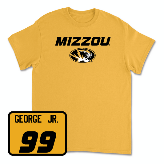 Gold Football Mizzou Tee 3 Youth Small / Realus George Jr. | #99