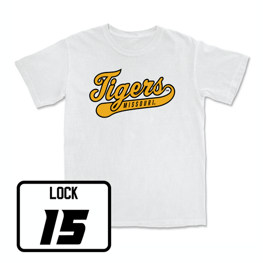 White Football Script Comfort Colors Tee 3 Youth Small / Tommy Lock | #15