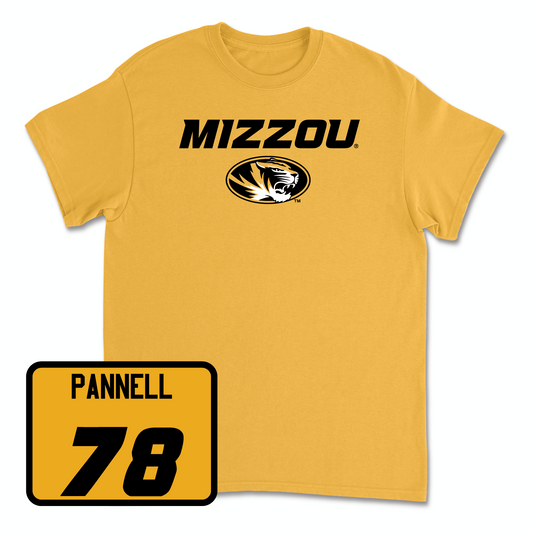 Gold Softball Mizzou Tee 2 Small / Taylor Pannell | #78