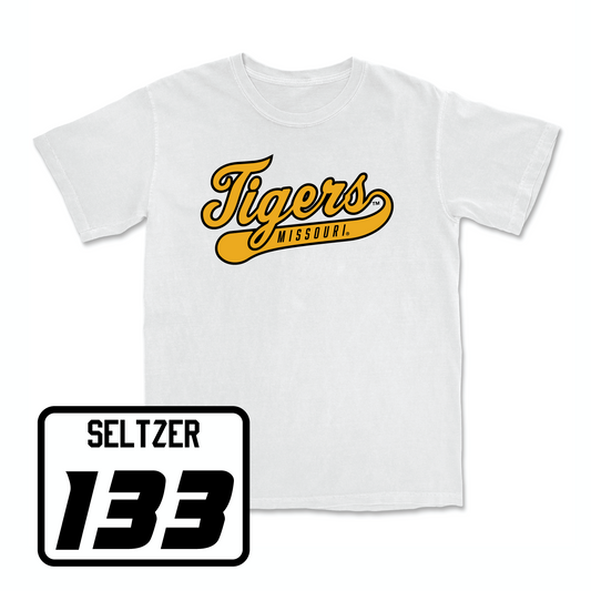 White Wrestling Script Comfort Colors Tee 2 Youth Small / Zeke Seltzer | #133