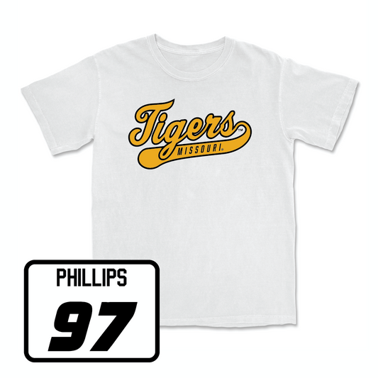 Football White Script Comfort Colors Tee  - Orion Phillips