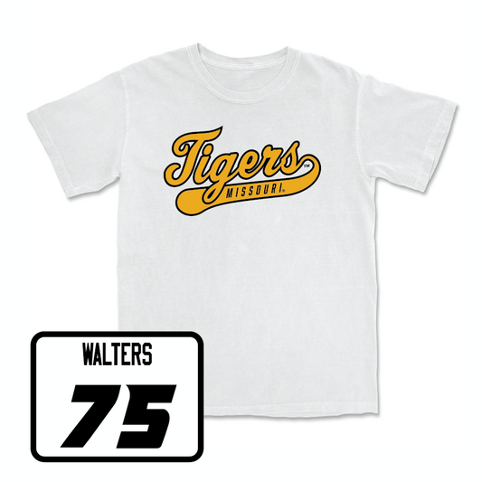 Football White Script Comfort Colors Tee  - Mitchell Walters