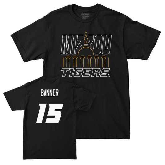 Football Black Columns Tee  - Santana Banner