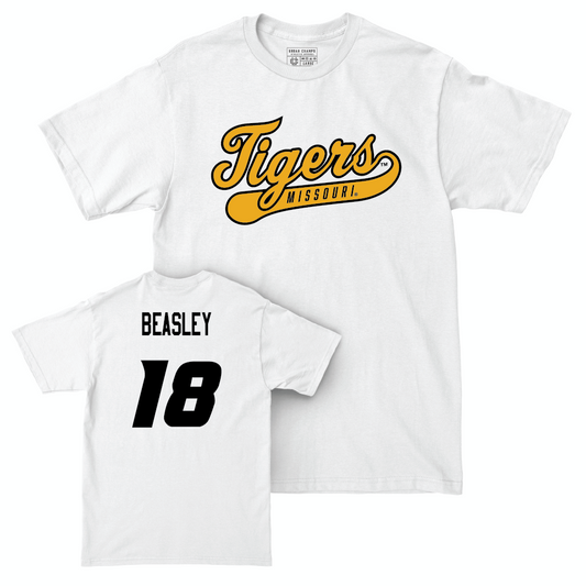 Football White Script Comfort Colors Tee  - Jeremiah Beasley