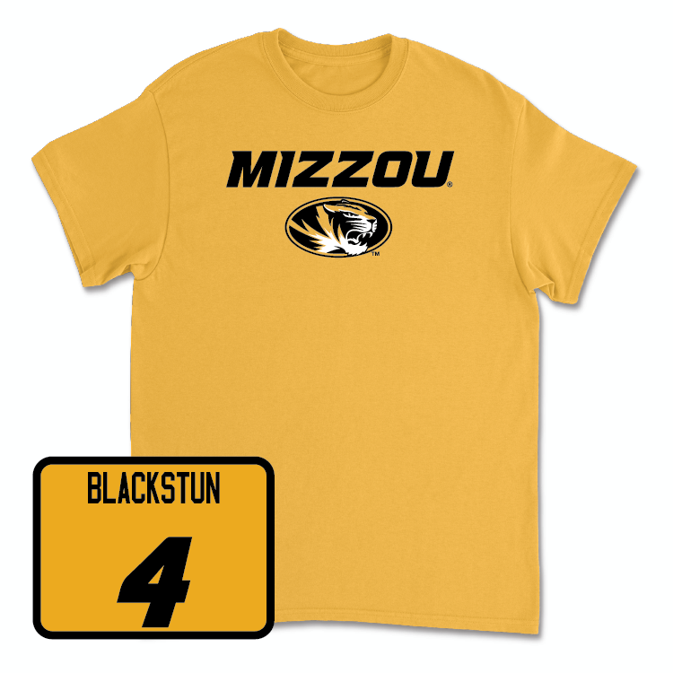 Gold Softball Mizzou Tee - Danielle Blackstun