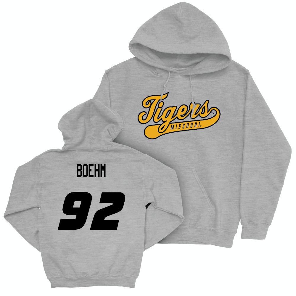 Sport Grey Football Script Hoodie  - Brody Boehm