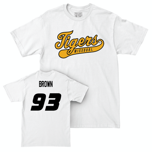 Football White Script Comfort Colors Tee  - Jaylen Brown