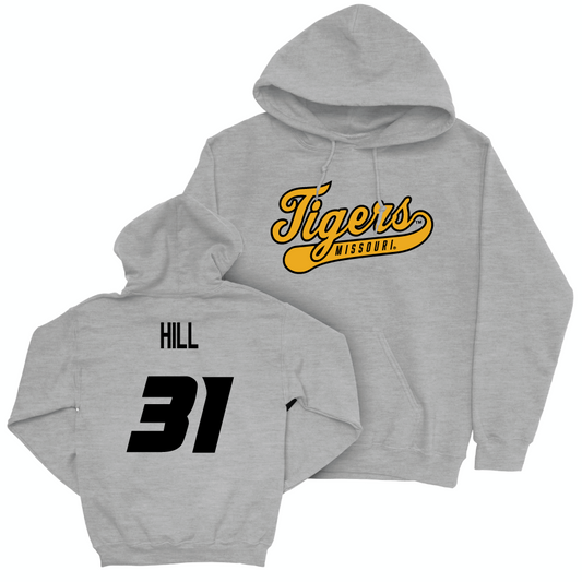 Sport Grey Softball Script Hoodie  - Saniya Hill