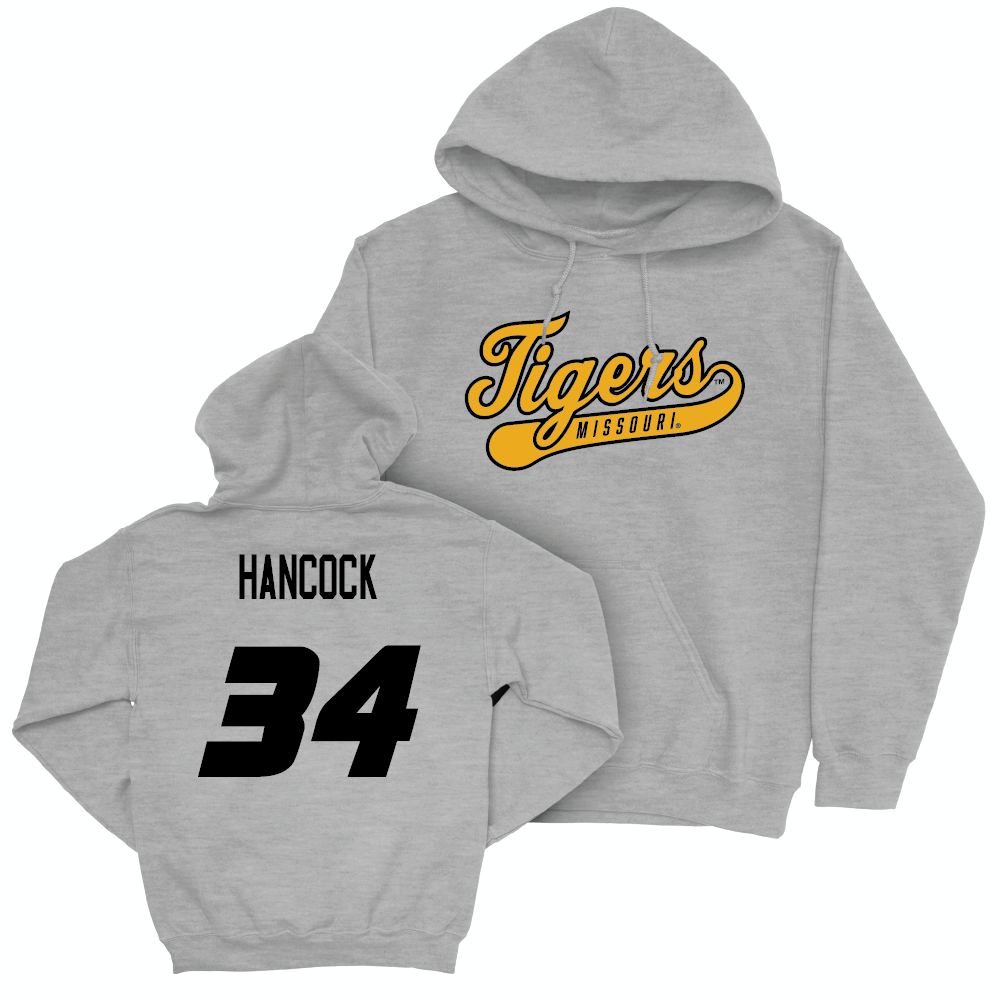 Sport Grey Football Script Hoodie  - Jackson Hancock