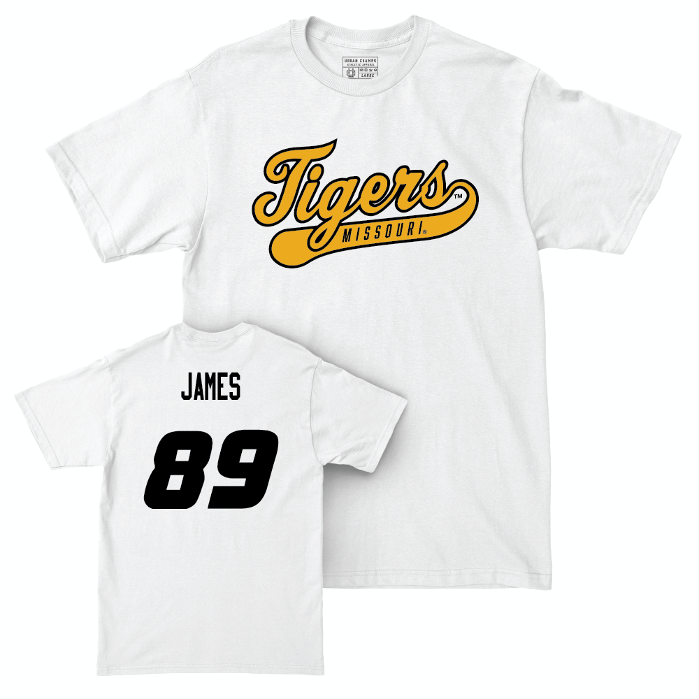 Football White Script Comfort Colors Tee  - Jude James