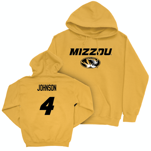 Gold Football Mizzou Hoodie  - Trevez Johnson