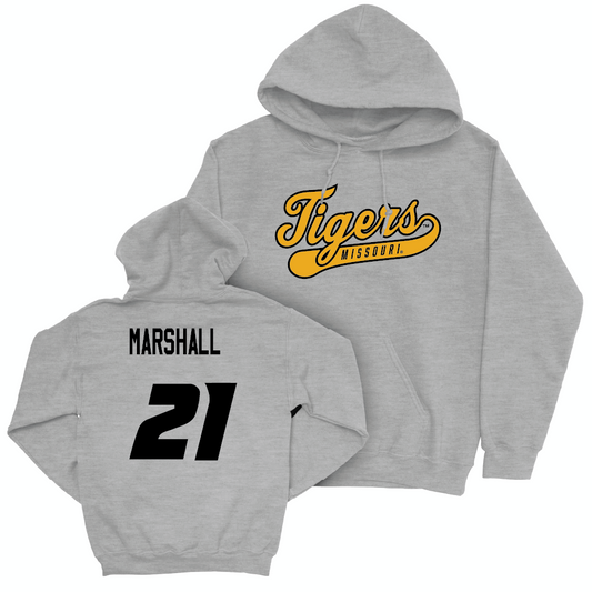 Sport Grey Men's Basketball Script Hoodie  - Peyton Marshall