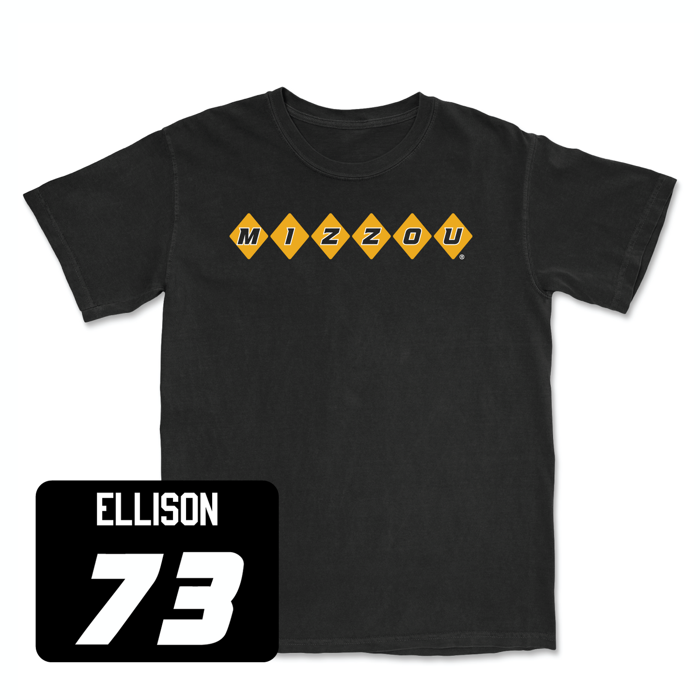 Black Football Diamond Tee 3 2X-Large / Tyson Ellison | #73