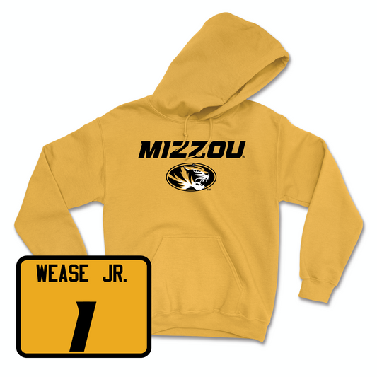 Gold Football Mizzou Hoodie 3 Youth Small / Theo Wease Jr. | #1