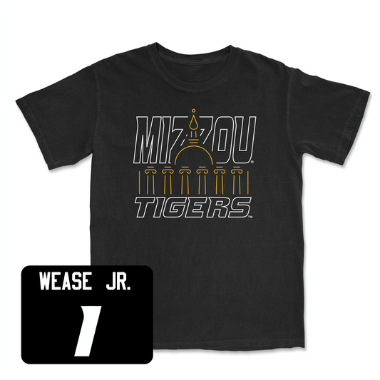 Black Football Columns Tee 3 Youth Small / Theo Wease Jr. | #1