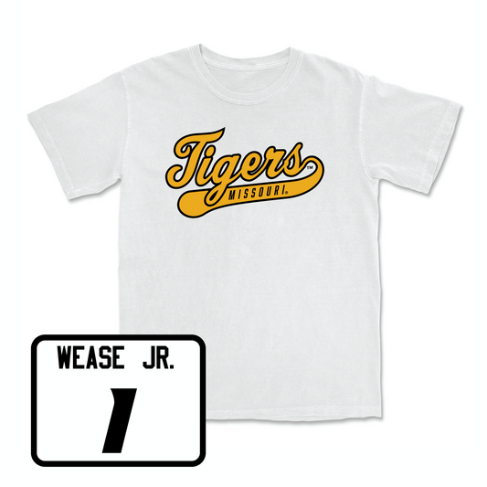 White Football Script Comfort Colors Tee 3 Youth Small / Theo Wease Jr. | #1