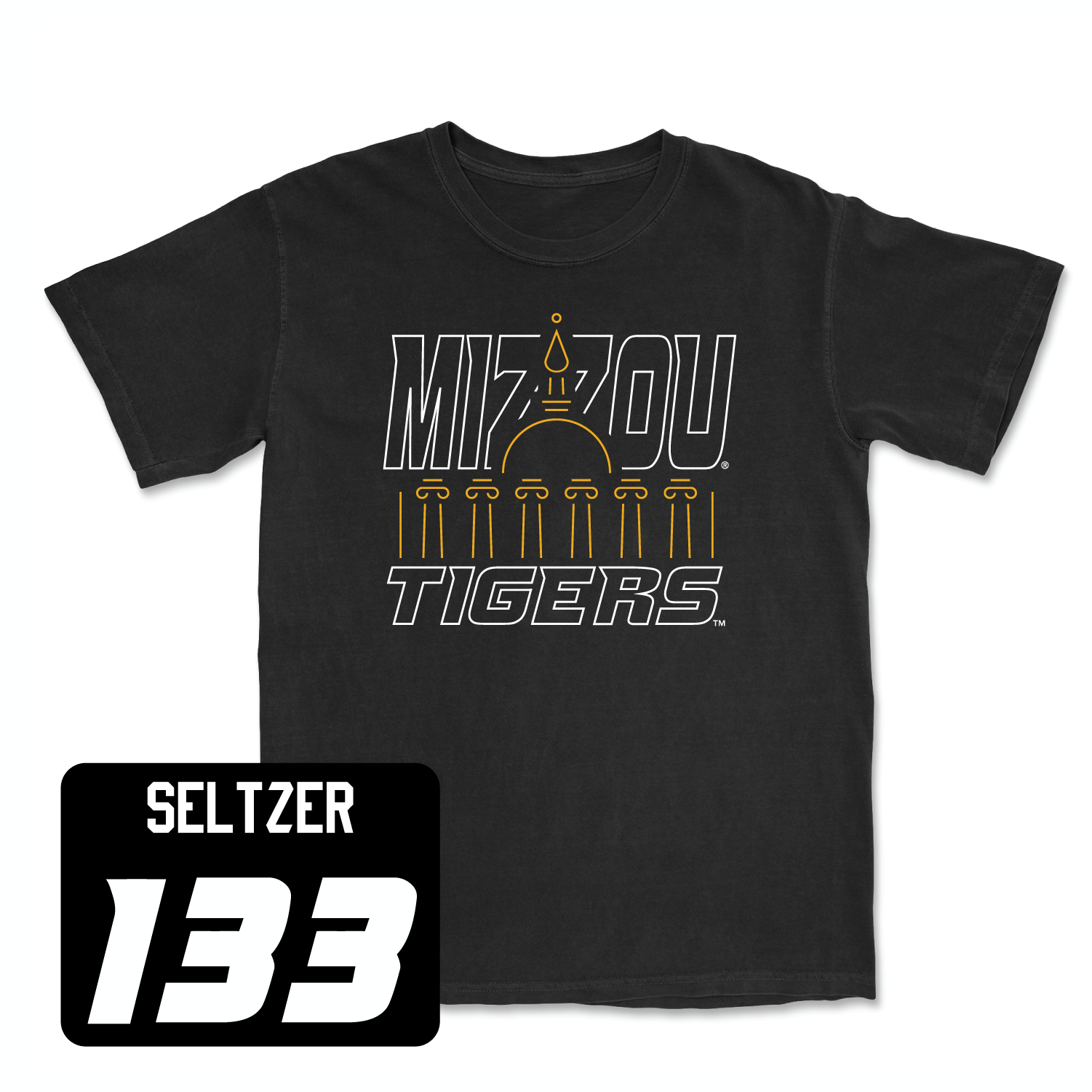 Black Wrestling Columns Tee 2 Small / Zeke Seltzer | #133