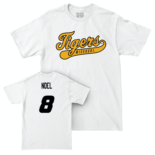 Football White Script Comfort Colors Tee  - Nate Noel