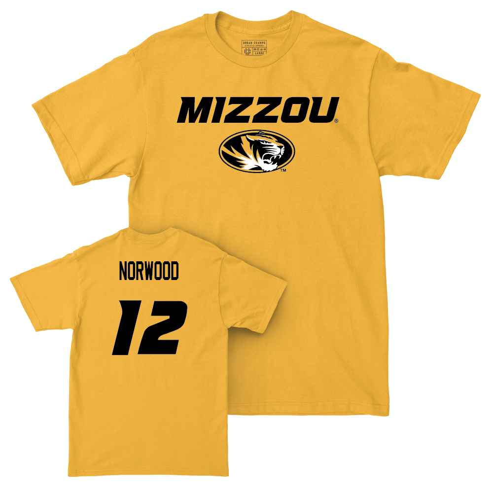 Gold Football Mizzou Tee  - Dreyden Norwood