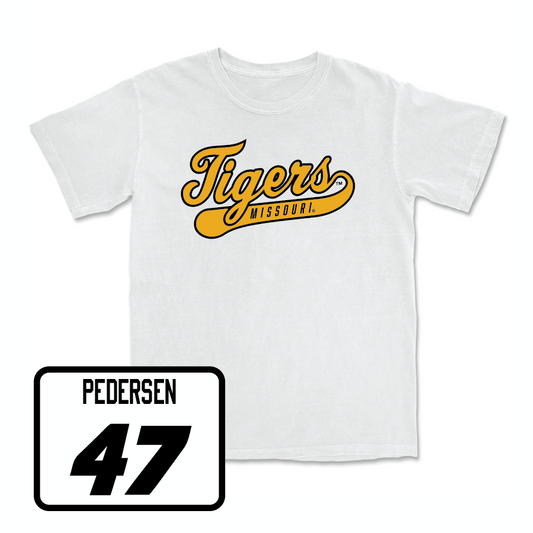 Baseball White Script Comfort Colors Tee  - Ben Pedersen