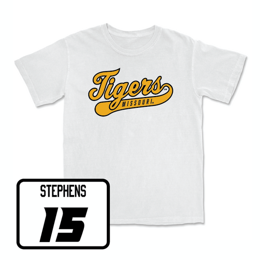 Men's Basketball White Script Comfort Colors Tee - Danny Stephens