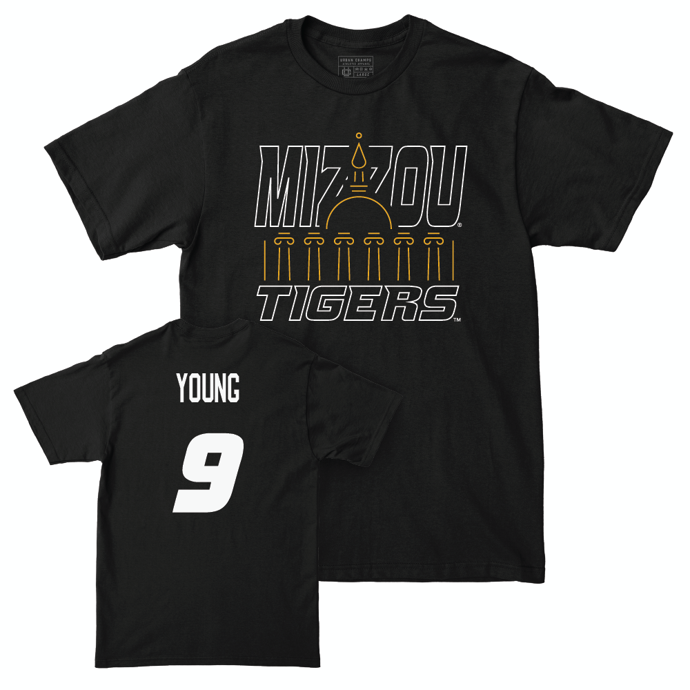 Football Black Columns Tee  - Zion Young