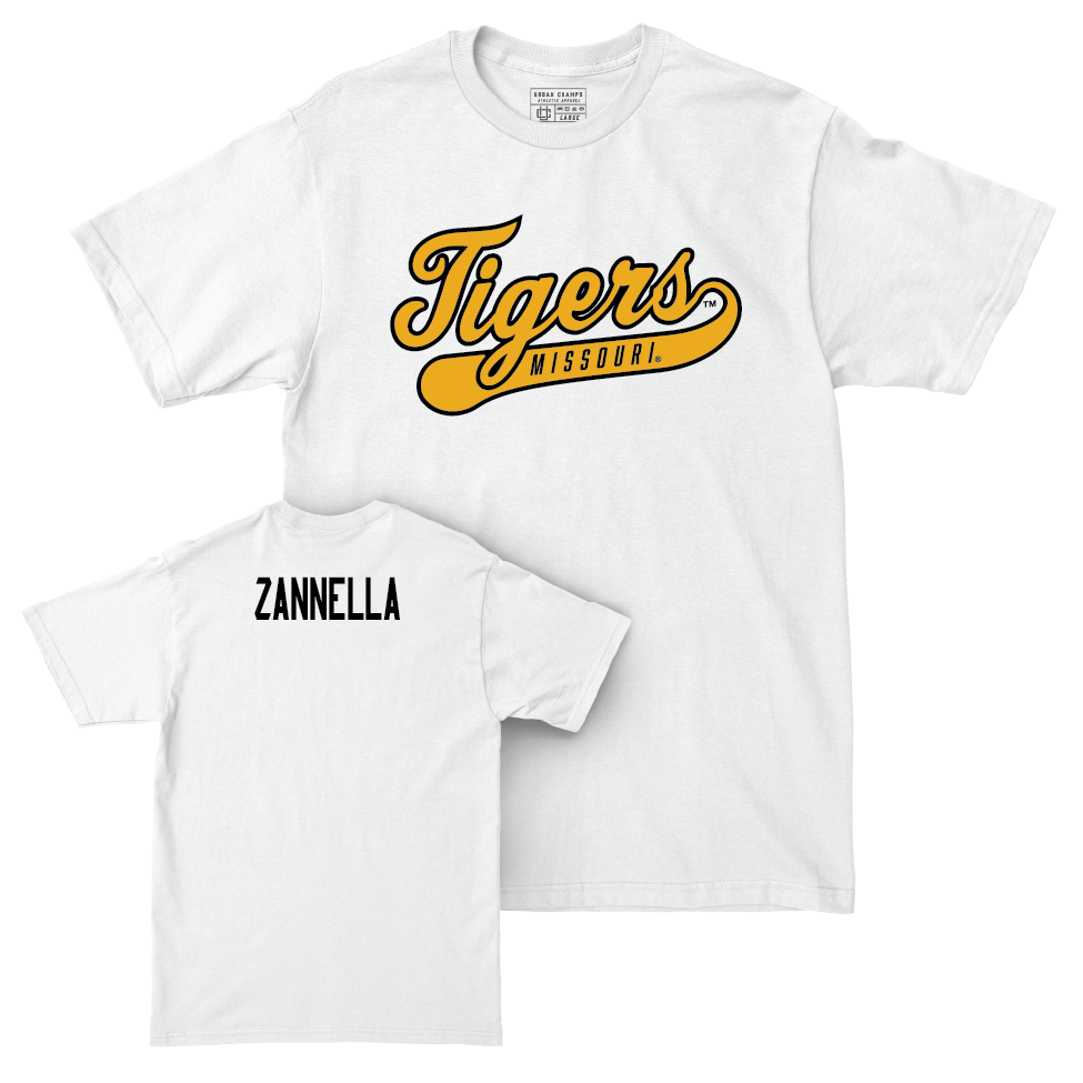 Swim & Dive White Script Comfort Colors Tee   - Tommaso Zannella