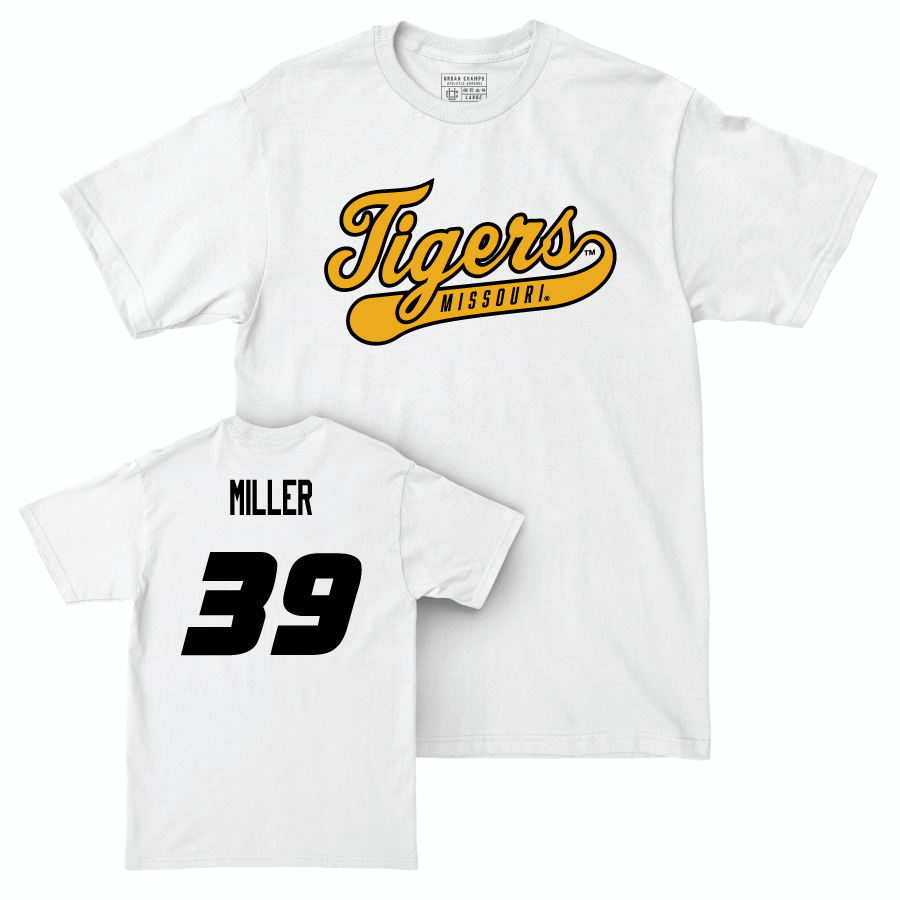 Baseball White Script Comfort Colors Tee   - Charlie Miller