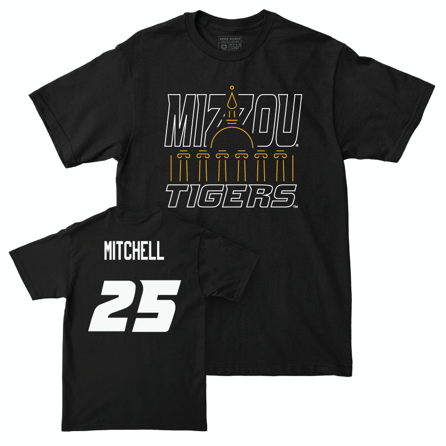 Men's Basketball Black Columns Tee  - Mark Mitchell