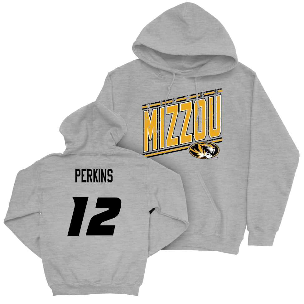 Sport Grey Men's Basketball Vintage Hoodie  - Tony Perkins