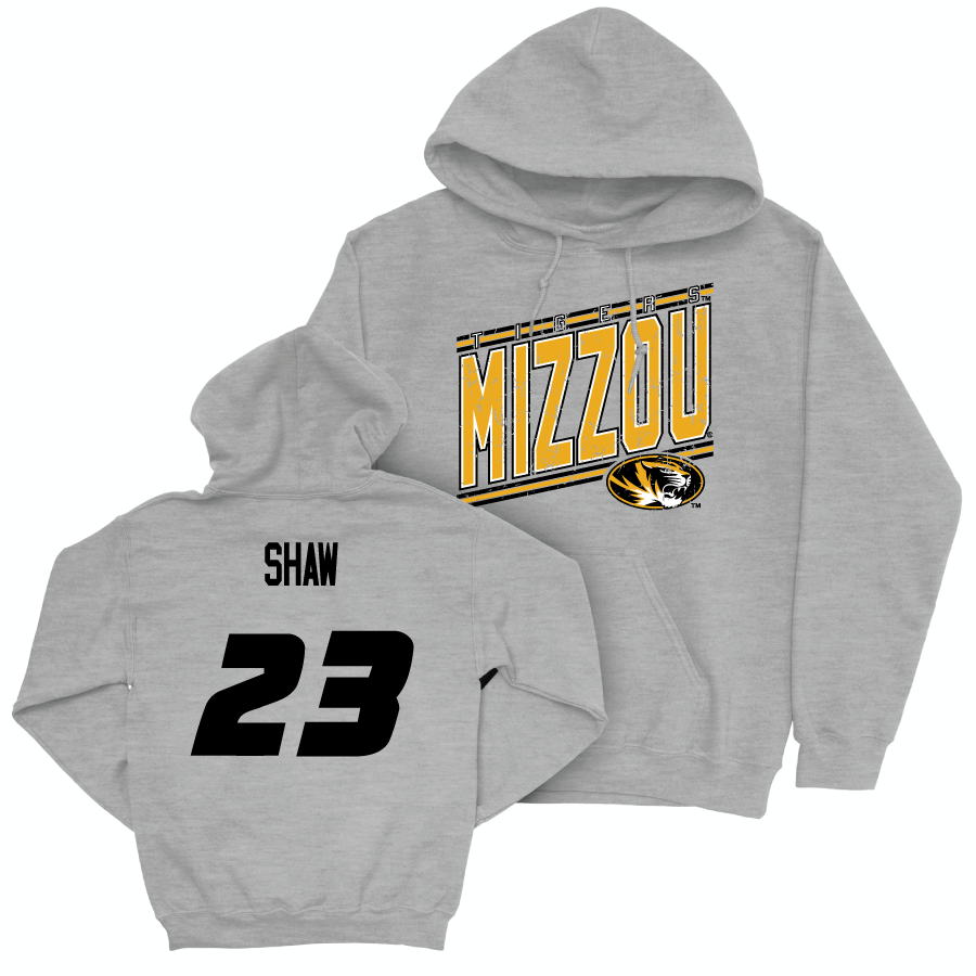 Sport Grey Men's Basketball Vintage Hoodie  - Aidan Shaw